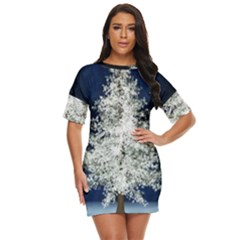 Tree Pine White Starlight Night Winter Christmas Just Threw It On Dress by Amaryn4rt