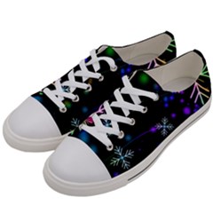 Snowflakes Snow Winter Christmas Men s Low Top Canvas Sneakers by Amaryn4rt