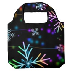 Snowflakes Snow Winter Christmas Premium Foldable Grocery Recycle Bag by Amaryn4rt