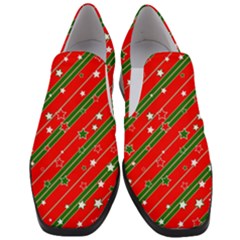 Christmas-paper-star-texture     - Women Slip On Heel Loafers by Amaryn4rt