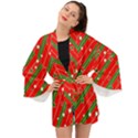 Christmas-paper-star-texture     - Long Sleeve Kimono View1