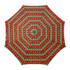 Christmas-papers-red-and-green Golf Umbrellas by Amaryn4rt