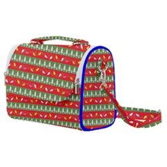 Christmas-papers-red-and-green Satchel Shoulder Bag