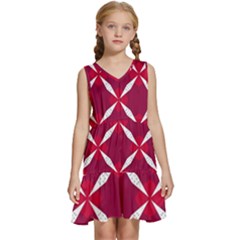 Christmas-background-wallpaper Kids  Sleeveless Tiered Mini Dress