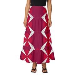 Christmas-background-wallpaper Tiered Ruffle Maxi Skirt