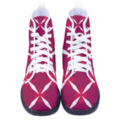 Christmas-background-wallpaper Women s High-Top Canvas Sneakers