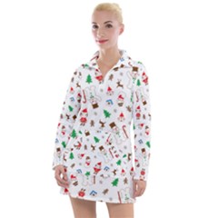 Christmas Shading Pattern Women s Long Sleeve Casual Dress by Amaryn4rt