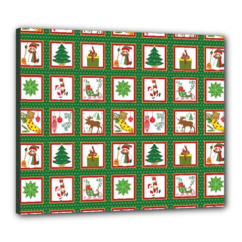 Christmas-paper-christmas-pattern Canvas 24  x 20  (Stretched)