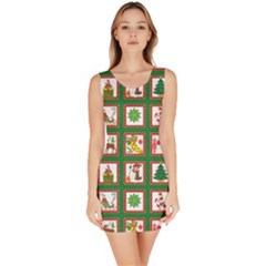 Christmas-paper-christmas-pattern Bodycon Dress