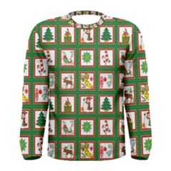 Christmas-paper-christmas-pattern Men s Long Sleeve T-Shirt