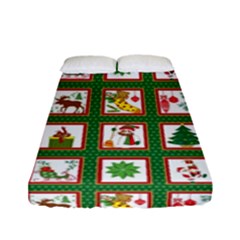 Christmas-paper-christmas-pattern Fitted Sheet (Full/ Double Size)