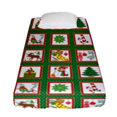 Christmas-paper-christmas-pattern Fitted Sheet (Single Size)