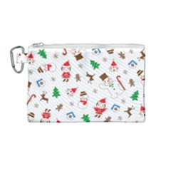 Christmas Shading Pattern Canvas Cosmetic Bag (medium) by Amaryn4rt