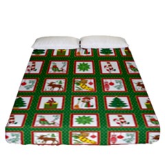 Christmas-paper-christmas-pattern Fitted Sheet (California King Size)