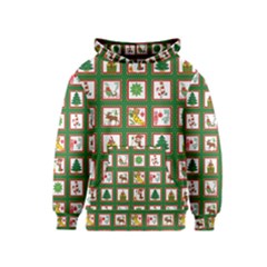 Christmas-paper-christmas-pattern Kids  Pullover Hoodie