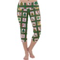 Christmas-paper-christmas-pattern Capri Yoga Leggings View1