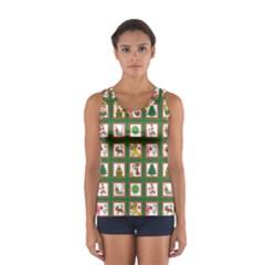 Christmas-paper-christmas-pattern Sport Tank Top 