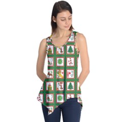 Christmas-paper-christmas-pattern Sleeveless Tunic by Amaryn4rt