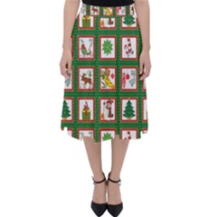 Christmas-paper-christmas-pattern Classic Midi Skirt