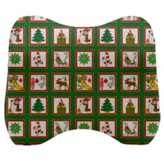 Christmas-paper-christmas-pattern Velour Head Support Cushion