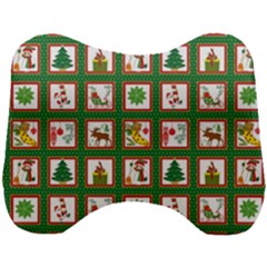 Christmas-paper-christmas-pattern Head Support Cushion