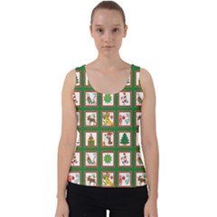 Christmas-paper-christmas-pattern Velvet Tank Top by Amaryn4rt