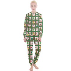 Christmas-paper-christmas-pattern Women s Lounge Set