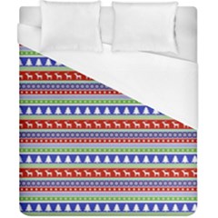 Christmas-color-stripes Pattern Duvet Cover (california King Size) by Amaryn4rt