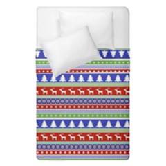 Christmas-color-stripes Pattern Duvet Cover Double Side (single Size) by Amaryn4rt