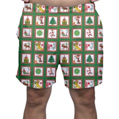 Christmas-paper-christmas-pattern Men s Shorts