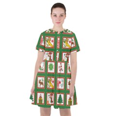 Christmas-paper-christmas-pattern Sailor Dress