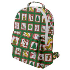 Christmas-paper-christmas-pattern Flap Pocket Backpack (Small)