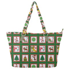 Christmas-paper-christmas-pattern Full Print Shoulder Bag