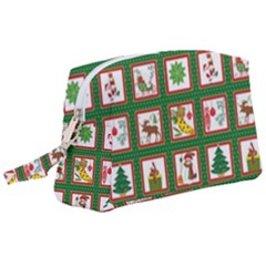 Christmas-paper-christmas-pattern Wristlet Pouch Bag (Large)