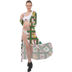 Christmas-paper-christmas-pattern Maxi Chiffon Beach Wrap