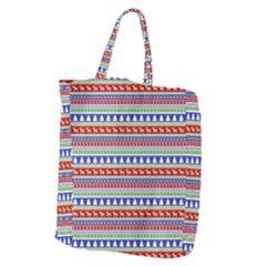 Christmas-color-stripes Pattern Giant Grocery Tote by Amaryn4rt