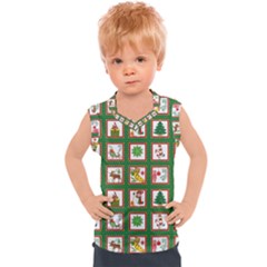 Christmas-paper-christmas-pattern Kids  Sport Tank Top