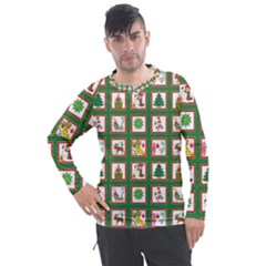 Christmas-paper-christmas-pattern Men s Pique Long Sleeve T-Shirt