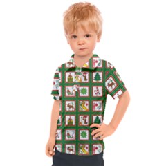 Christmas-paper-christmas-pattern Kids  Polo T-Shirt