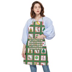 Christmas-paper-christmas-pattern Pocket Apron