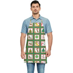 Christmas-paper-christmas-pattern Kitchen Apron