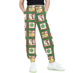 Christmas-paper-christmas-pattern Kids  Joggers