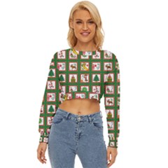 Christmas-paper-christmas-pattern Lightweight Long Sleeve Sweatshirt