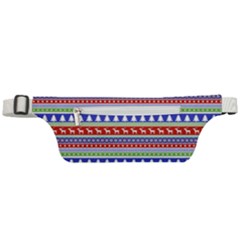 Christmas-color-stripes Pattern Active Waist Bag by Amaryn4rt