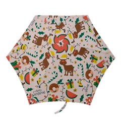 Colorful-funny-christmas-pattern Merry Xmas Mini Folding Umbrellas by Amaryn4rt
