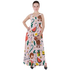 Colorful-funny-christmas-pattern Merry Xmas Empire Waist Velour Maxi Dress by Amaryn4rt