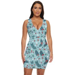 Seamless-pattern-with-berries-leaves Draped Bodycon Dress by Amaryn4rt