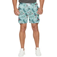 Seamless-pattern-with-berries-leaves Men s Runner Shorts by Amaryn4rt