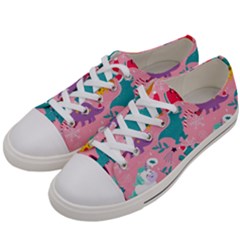 Colorful-funny-christmas-pattern Ho Ho Ho Men s Low Top Canvas Sneakers by Amaryn4rt