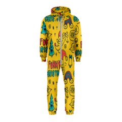 Colorful-funny-christmas-pattern Cool Ho Ho Ho Lol Hooded Jumpsuit (kids)